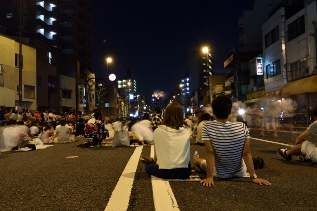 隅田川花火大会　水戸街道