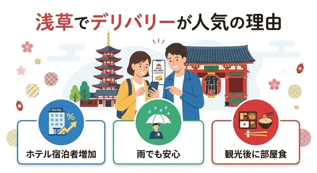 浅草でデリバリー利用が増えている理由