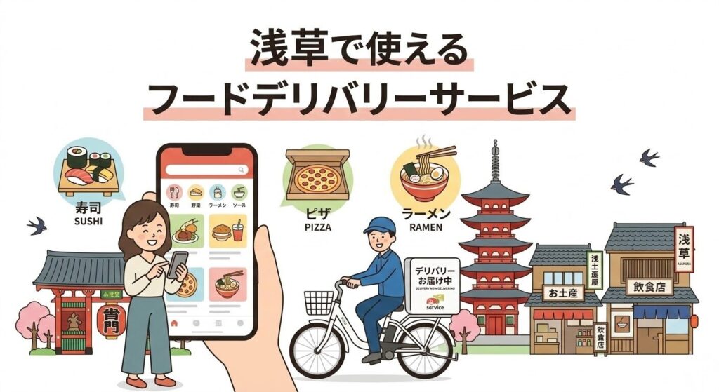 浅草で利用できるフードデリバリーサービス